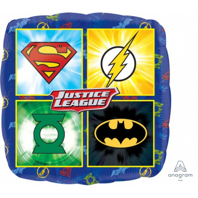 45cm Standard Justice League Foil Balloon Inflated with Helium