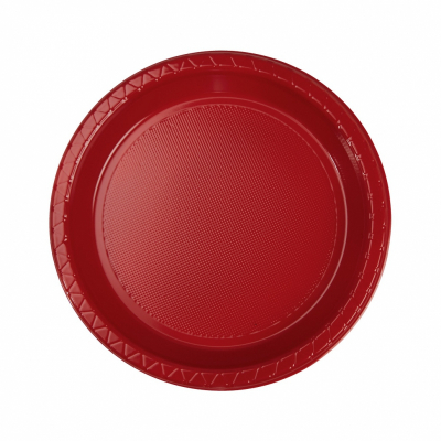 Five Star Round Snack Plate 17cm Apple Red 20PK