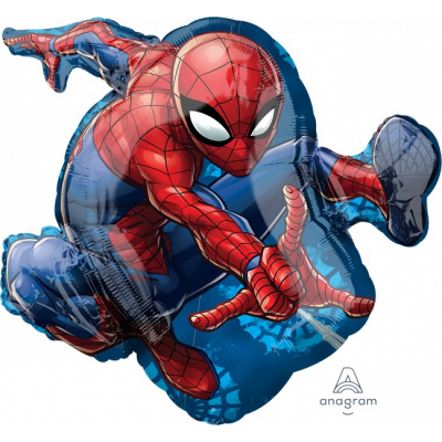 Supershape Spiderman Foil Balloon Inflated with Helium