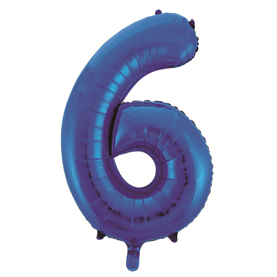 86cm 34 Inch Gaint Numeral Foil Balloon Royal Blue 6