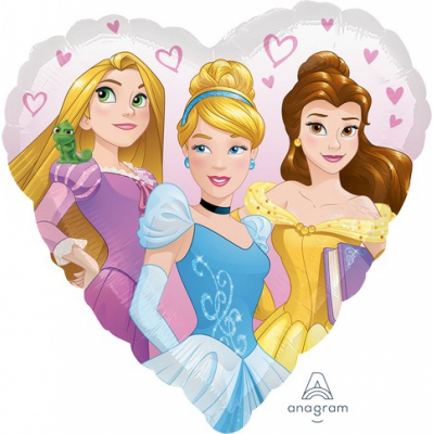 45cm Standard Princess Dream Heart Foil Balloon Inflated with Helium