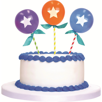 Cake Topper Star Balloon 3PK