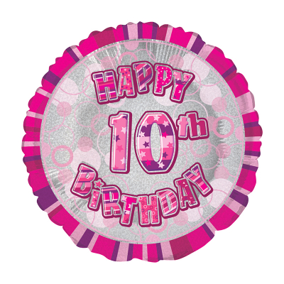45cm Glitz Pink Foil Balloon 10