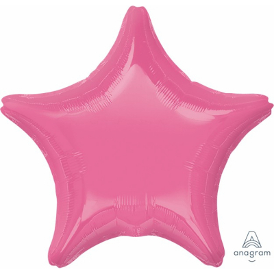 45cm Star Foil Balloon Rose Inflated with Helium
