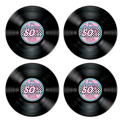 50's Records Cutouts 4PK