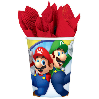 Super Mario Brothers 266ml Cups 8PK
