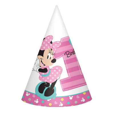 Minnie Fun To Be One Paper Cone Hats 8PK