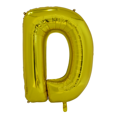 86cm 34 Inch Gaint Alphabet Letter Foil Balloon Gold D Inflated with Helium