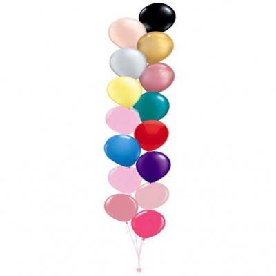 Plain Colour Helium Balloon Bouquests 15 Balloons