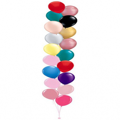 Plain Colour Helium Balloon Bouquests 18 Balloons