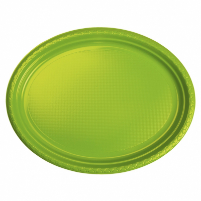 Five Star Oval Large Plate 32.9cm x 24.5cm Lime Green 20PK