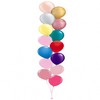 Plain Colour Helium Balloon Bouquests 14 Balloons