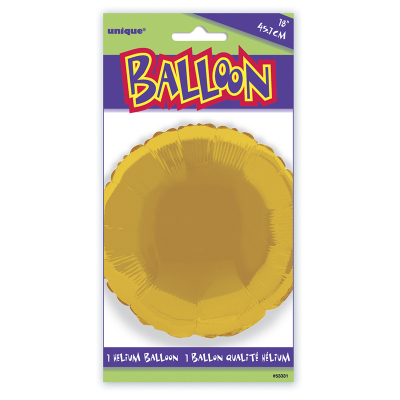 Round 45cm Foil Balloon Gold