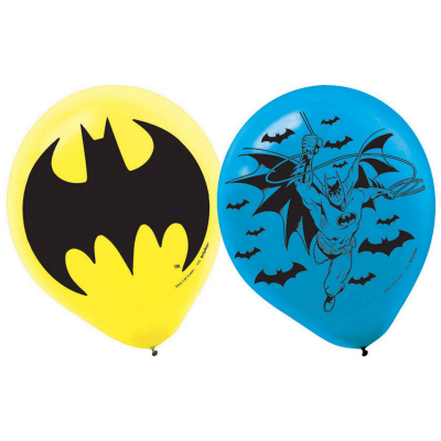 Batman 30cm Latex Balloons 6PK