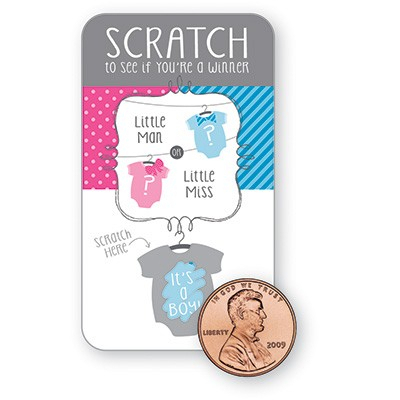 Bow or Bowtie? Boy Scratch Card Reveal Game 12PK