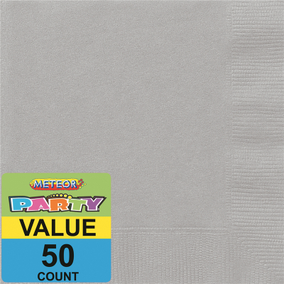 Lunch Napkins Silver 50PK