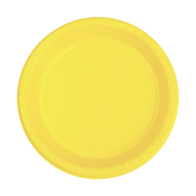 Five Star Round Snack Plate 17cm Canary Yellow 20PK