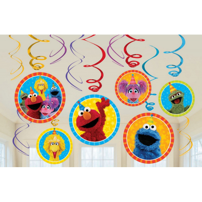 Sesame Street Swirl Decoration Value Pack 12PK