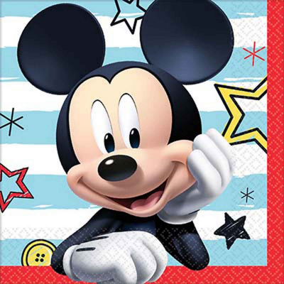 Mickey Mouse On The Go Beverage Napkins 16PK