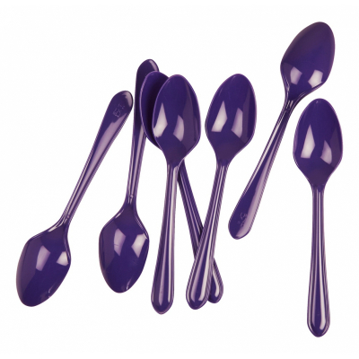 Five Star Dessert Spoon Purple 20PK