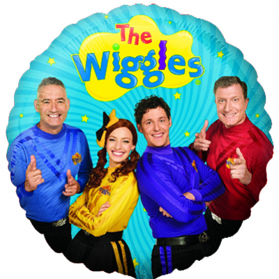 45cm Standard Wiggles Group Foil Balloon Inflated with Helium