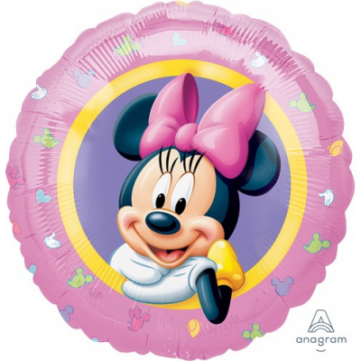 45cm Standard Minnie Portrait Foil Balloon Inflated with Helium