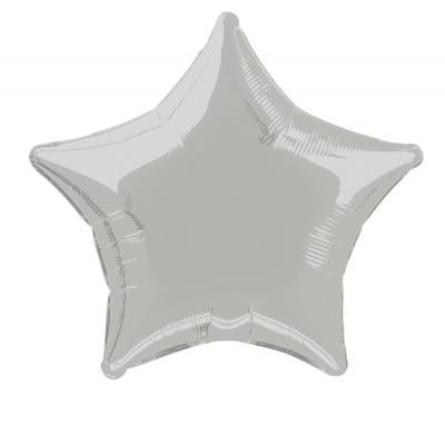 50cm Star Foil Balloon Silver