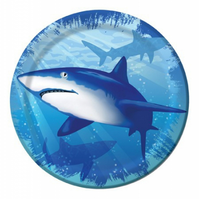 Shark Splash Luncheon Plates 8PK