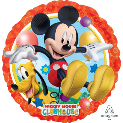 45cm Standard Mickey & Pluto Foil Balloon Inflated with Helium