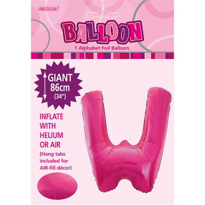 86cm 34 Inch Gaint Alphabet Foil Balloon Dark Pink W