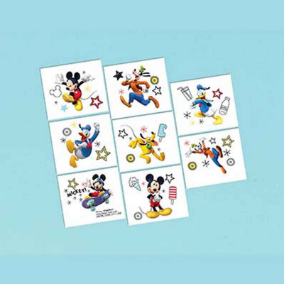 Mickey Mouse On The Go Tattoo Favors 8PK