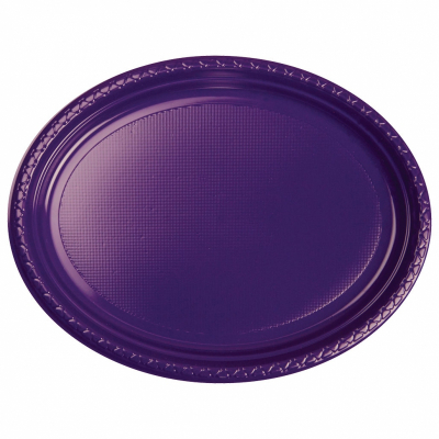 Five Star Oval Large Plate 32.9cm x 24.5cm Purple 25PK