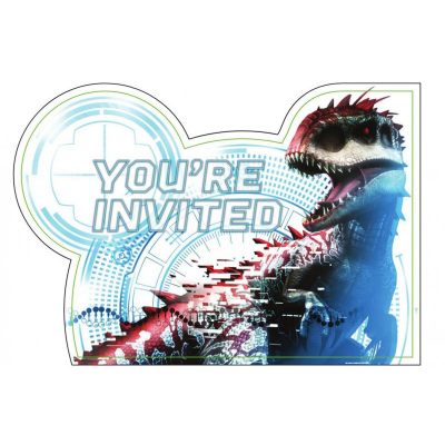 Jurassic World Postcard Invitations 8PK