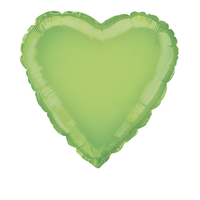 Heart 45cm Foil Balloon Lime Green