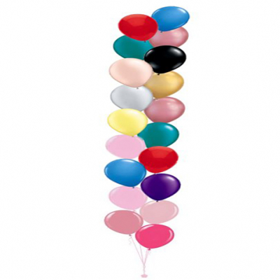 Plain Colour Helium Balloon Bouquests 19 Balloons