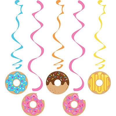 Donut Time Dizzy Danglers Hanging Swirls 5PK