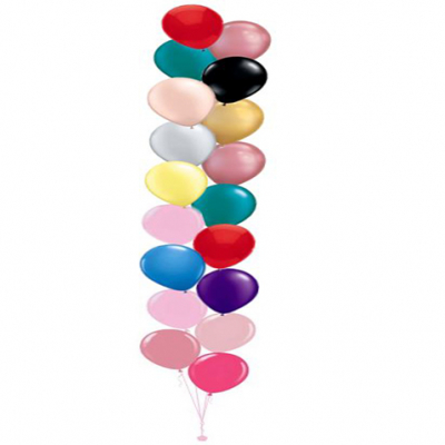 Plain Colour Helium Balloon Bouquests 17 Balloons
