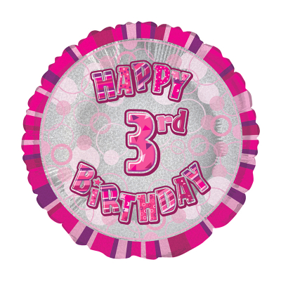 45cm Glitz Pink Foil Balloon 3