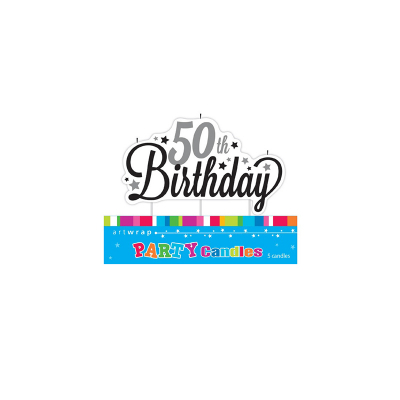 50th Birthday Stars Candle