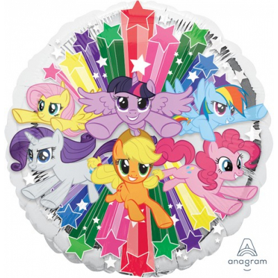 45cm Standard My Little Pony Gang Foil Balloon Inflated with Helium