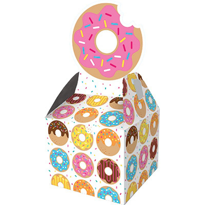 Donut Time Favor Treat Boxes Cardboard 8PK