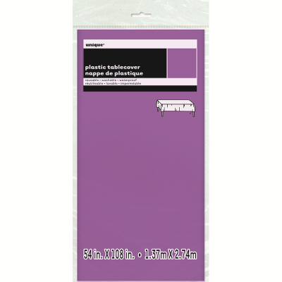 Plastic Tablecover Rectangle Purple