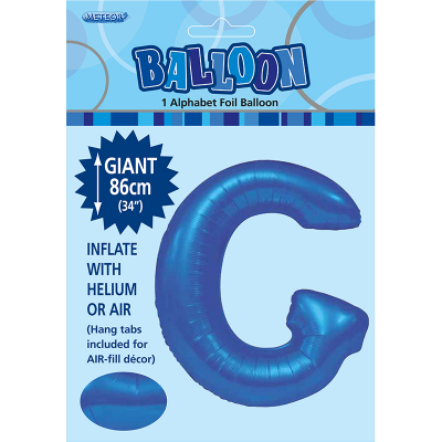 86cm 34 Inch Gaint Alphabet Foil Balloon Royal Blue G