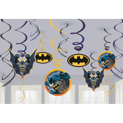 Batman Swirl Decoration Value Pack 12PK
