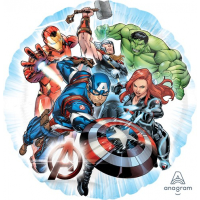 45cm Standard Avengers Foil Balloon Inflated with Helium