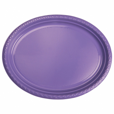 Five Star Oval Large Plate 32.9cm x 24.5cm Lilac 20PK