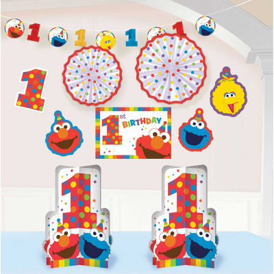 Elmo Turns One Room Decorating Kit 10PK