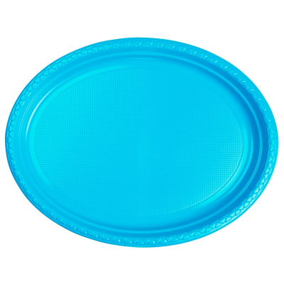 Five Star Oval Large Plate 32.9cm x 24.5cm Electric Blue 20PK