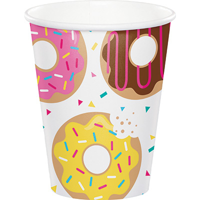 Donut Time Cups Paper 266ml 8PK