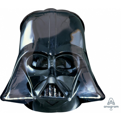 Supershape Star Wars Darth Vader Helmet Foil Balloon Inflated with Helium